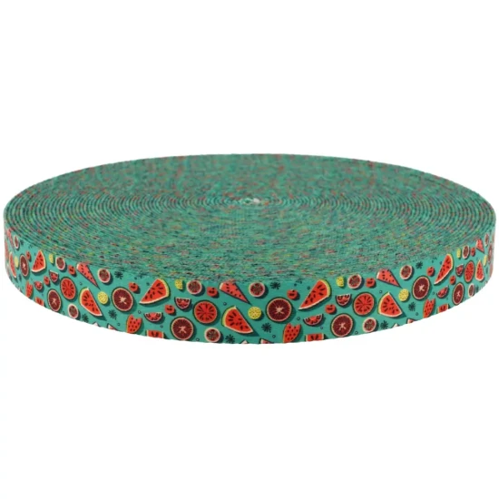 tasma nosna 25mm nadruk sublimacja zielony arbuz.webp
