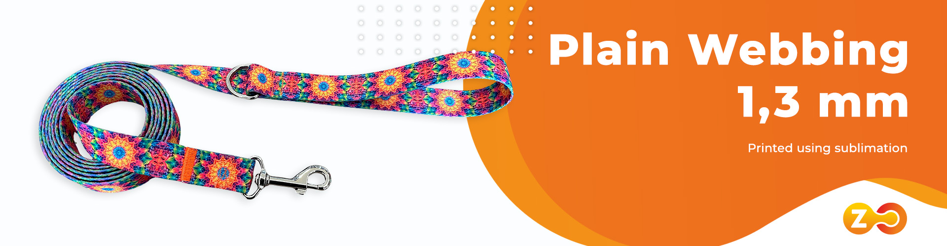 smooth webbing 1,3mm with sublimation