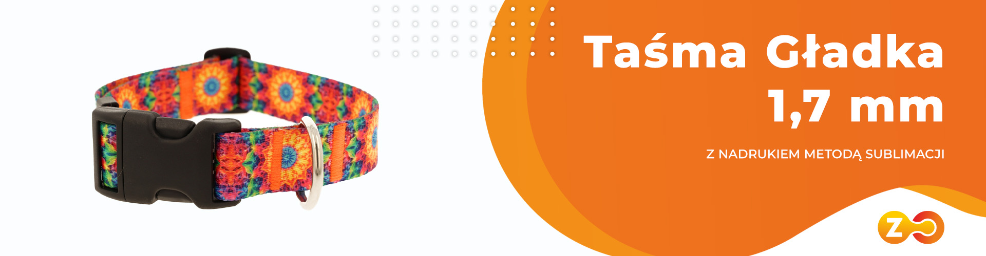 taśma nośna gładka z nadrukiem sublimacja